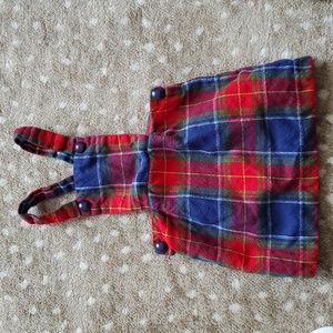 CPC - Red, Green, & Blue Plaid Overall Dress | 3T